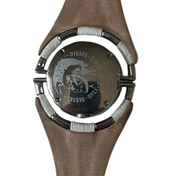 Vintage Diesel Women's Watch Swivel Face Leather Band. DZ 5034 340605 Works 6" - Picture 3 of 6